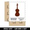 Violin Music Instrument Silhouette Waterproof Vinyl Phone Tablet Laptop Water Bottle Sticker Set - 5 Pack
